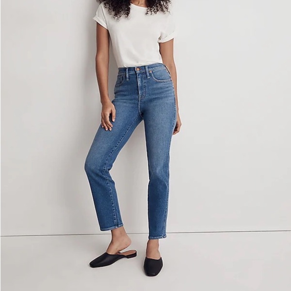 Madewell Stovepipe jeans in Leaside wash